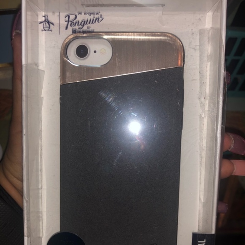 🐧 Dark Grey/ Rose Gold iPHONE 7/8 Phone Case 🐧